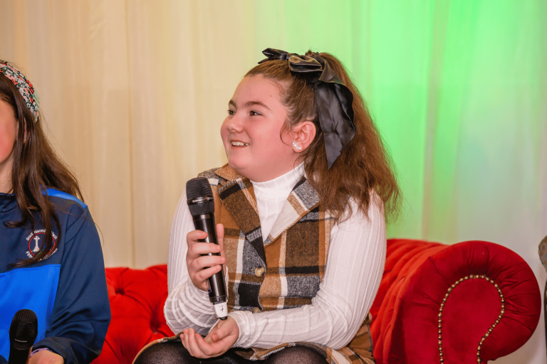 Girl with microphone