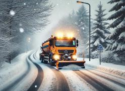 Yellow Snow Plough with Lights