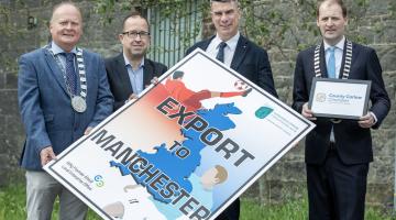 4 Men with Export Poster